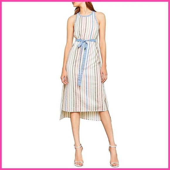 BCBGMaxAzria Dresses & Skirts - BCBGMaxAzria Blue Multi Striped Sleeveless Dress